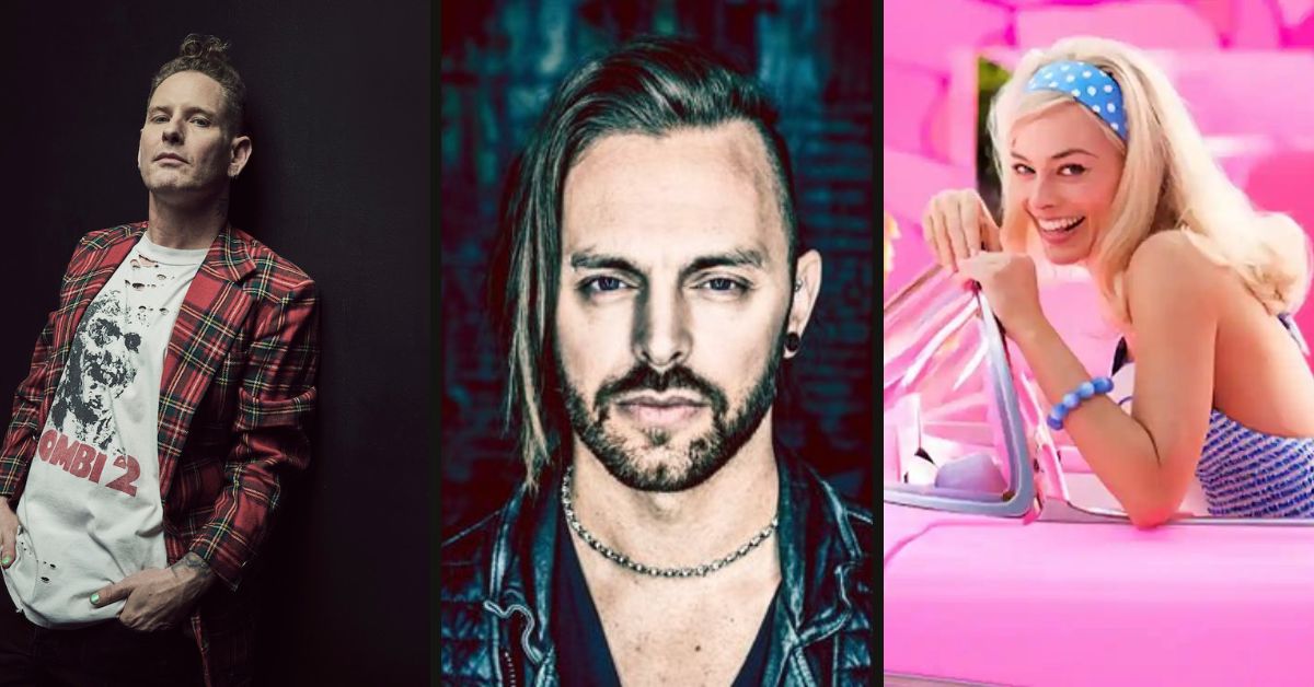 A comp image of Corey Taylor, Matt Tuck and Margot Robbie