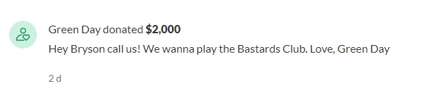 Green Day donation