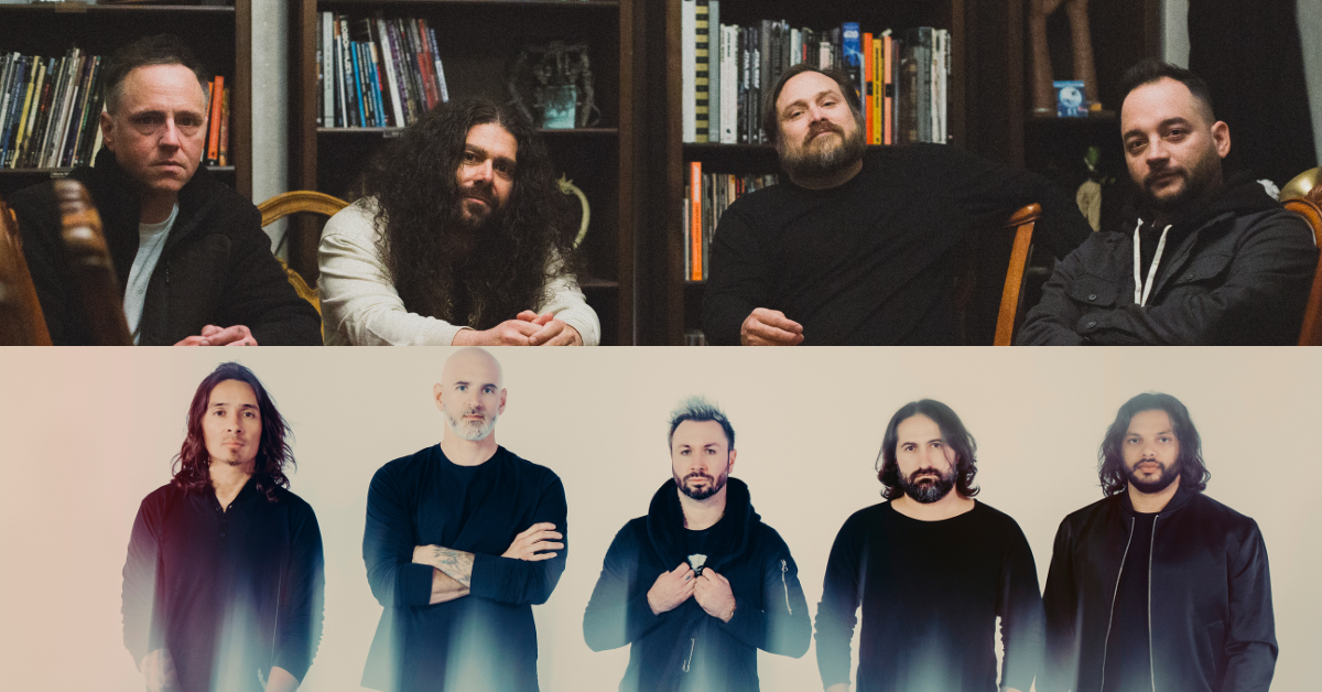 Coheed and Cambria (top), Periphery (bottom) - studio photographs