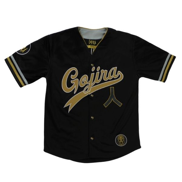 GOJIRA 96 BASEBALL JERSEY BLACK MANIACS STORE