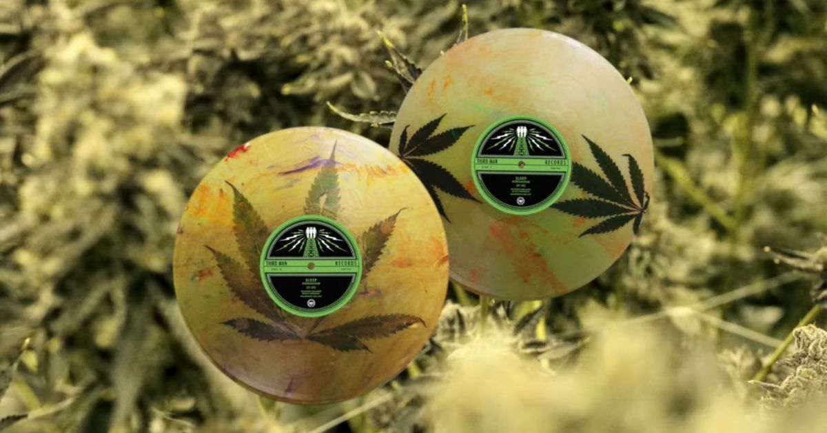 A picture of the 'Weedian High-Fi' vinyl variant of Sleep's 'Dopesmoker'