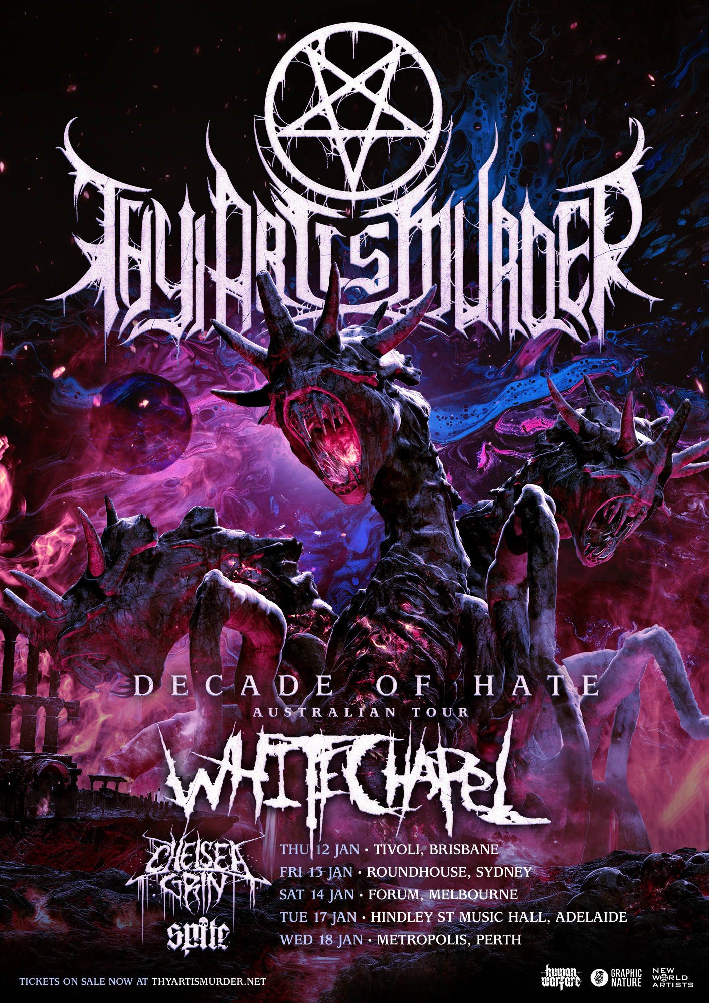 thy art is murder tour poster