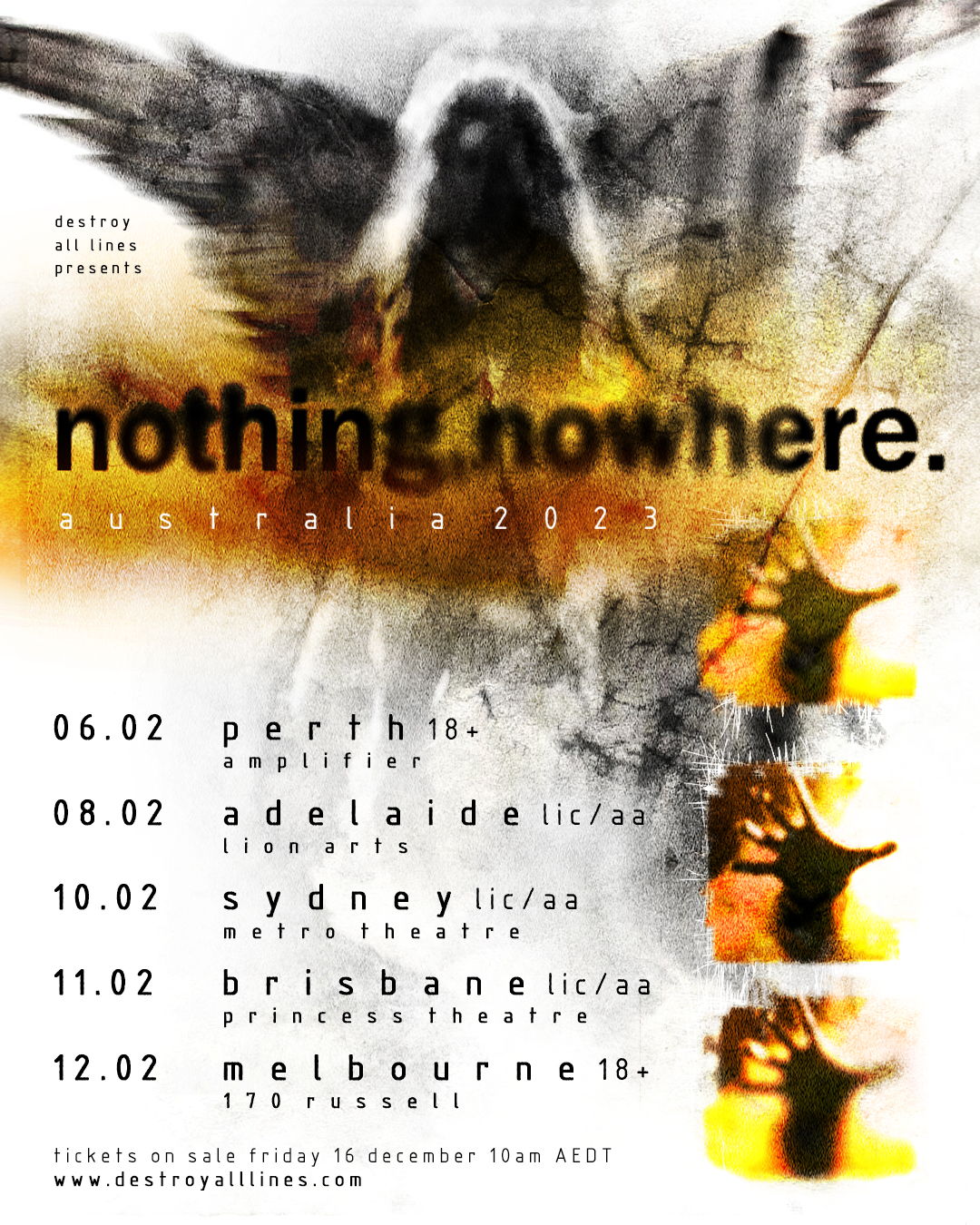 nothing nowhere tour poster