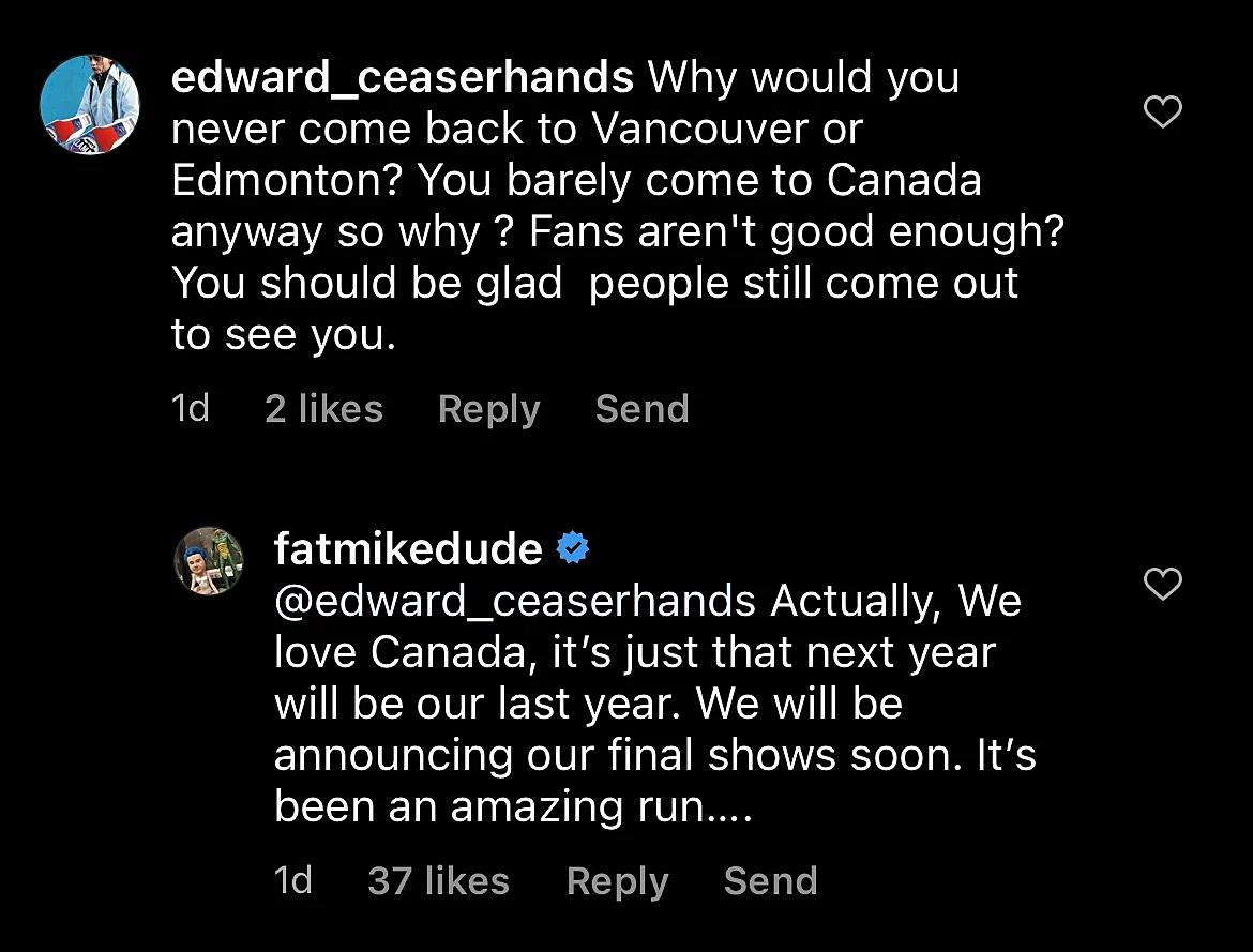NOFX comment reply