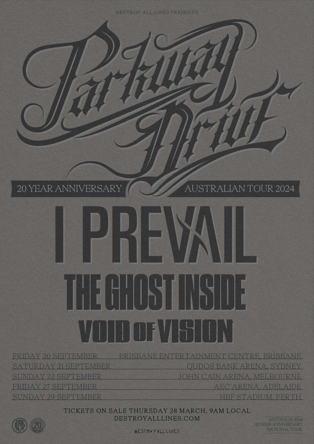 Parkway Drive Tour Poster