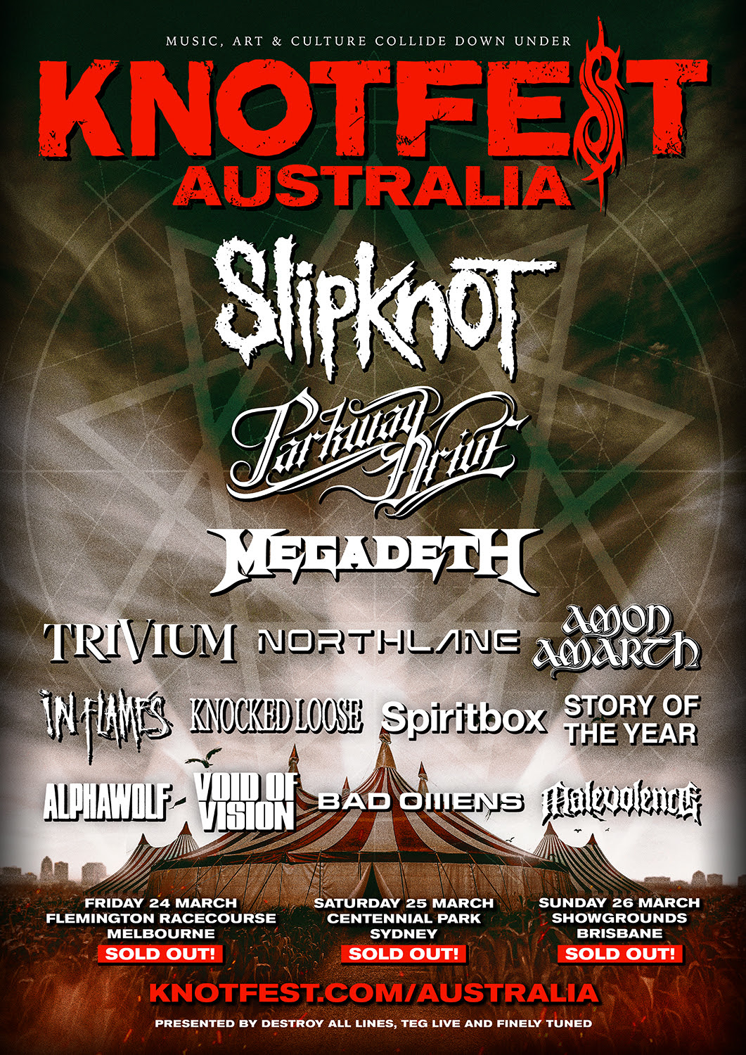 knotfest Australia poster sold out