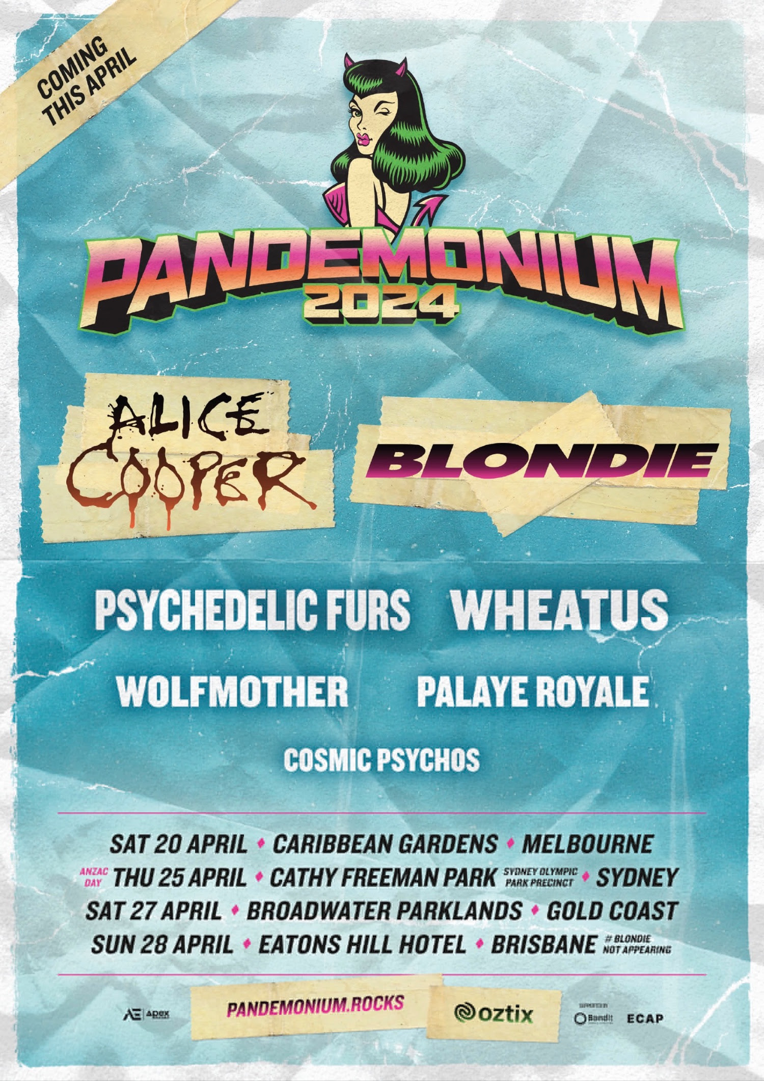 Pandemonium Updated Lineup