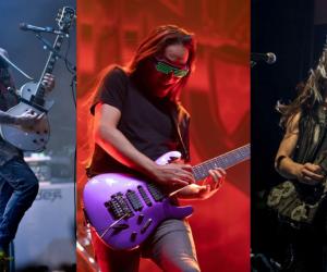 A comp image of Matt Heafy, Herman Li and Brandon Ellis