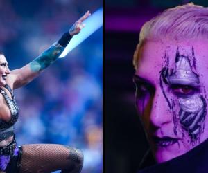Rhea Ripley, Photo Credit: Getty Images/Alex Bierens de Haan, Chris Motionless, Photo Credit: Twitter
