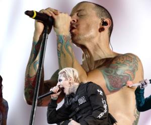 A comp image of Chester Bennington, Jason Butler, Chris Motionless and Halocene