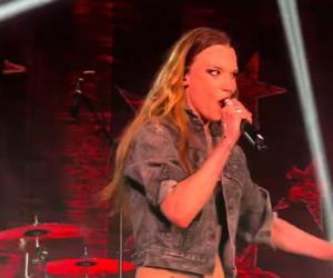 Lzzy Hale fronting Skid Row live in California