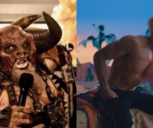 GWAR perfomring 'We're Just GWAR' live for AV Club/ Ryan Gosling as Ken in The Barbie Movie