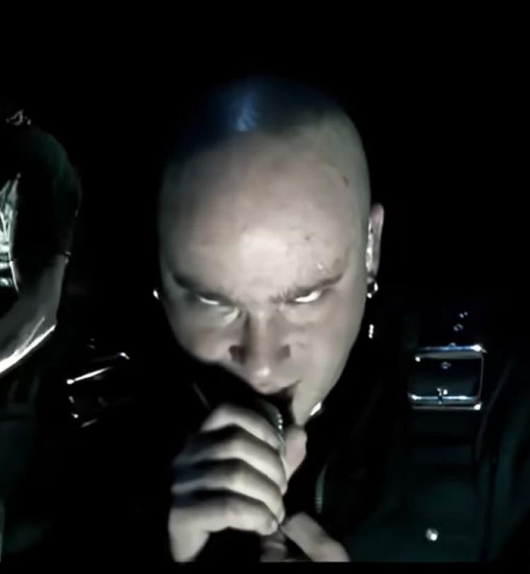Disturbed - David Draiman singing in the film clip for 'Down With The Sickness'